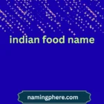 indian food name