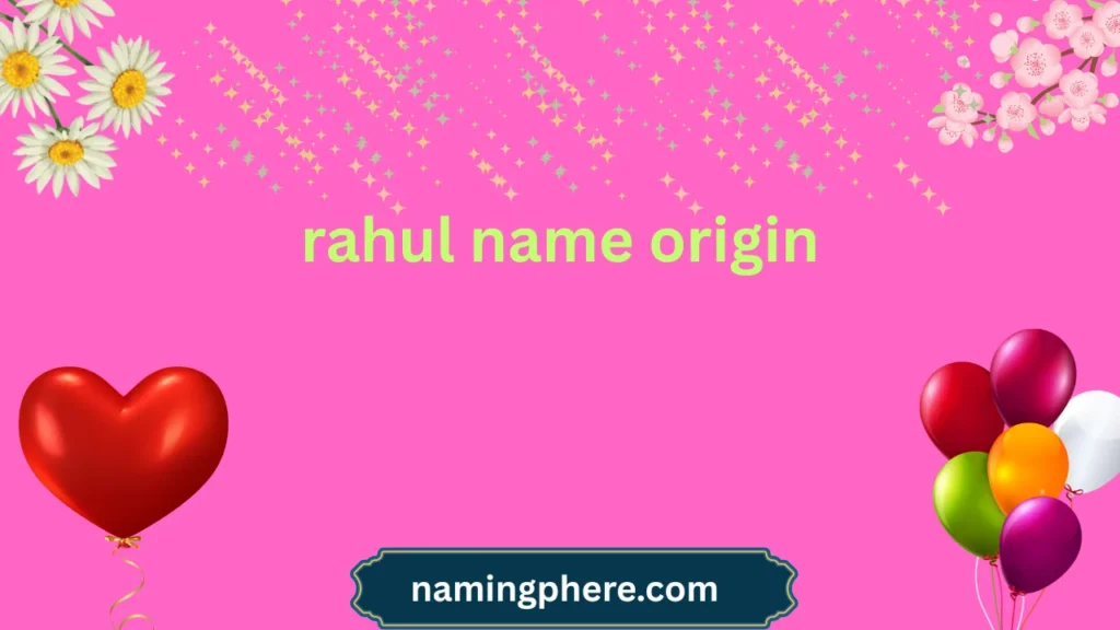 rahul name origin