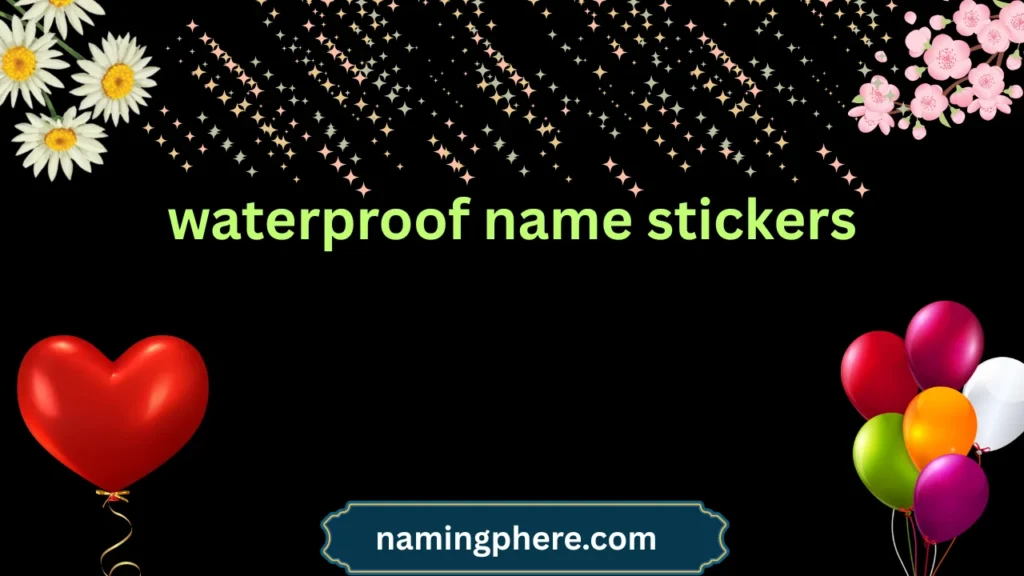 waterproof name stickers