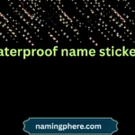 waterproof name stickers