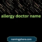 allergy doctor name