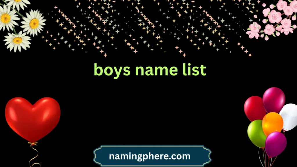 boys name list