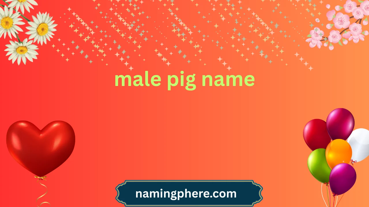 male pig name