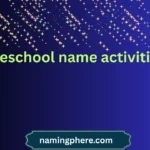 preschool name activities