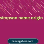 simpson name origin