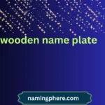 wooden name plate