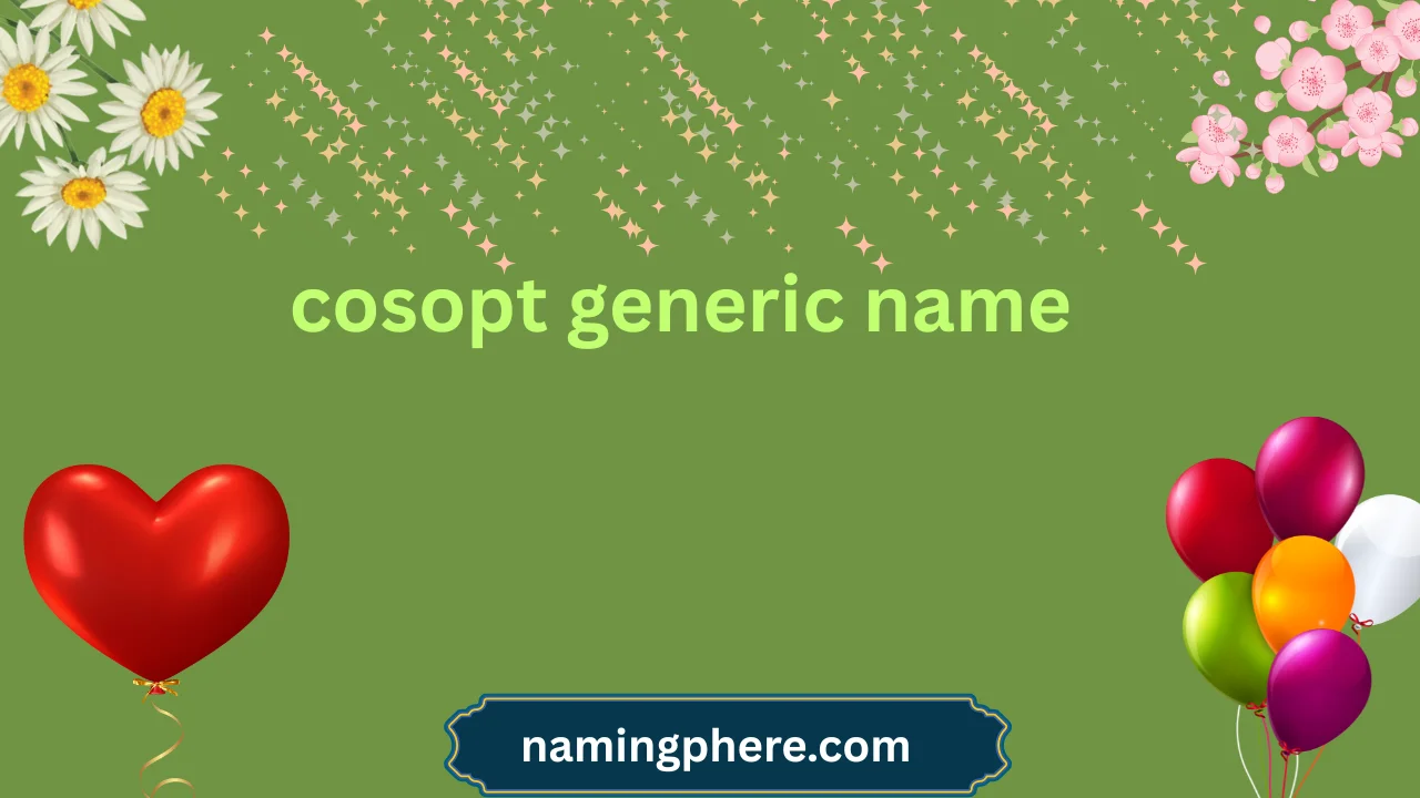 cosopt generic name