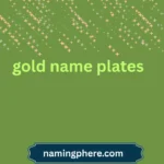 gold name plates