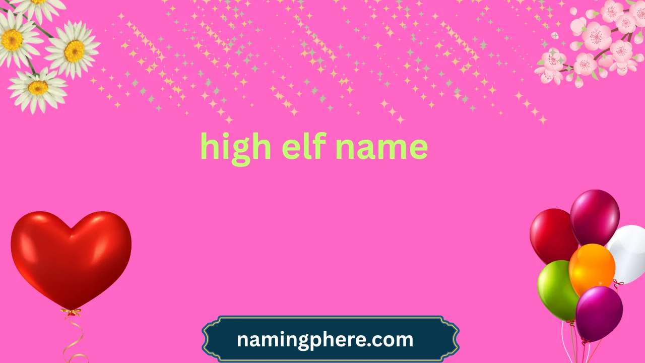 high elf name