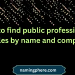 how to find public professional profiles by name and company