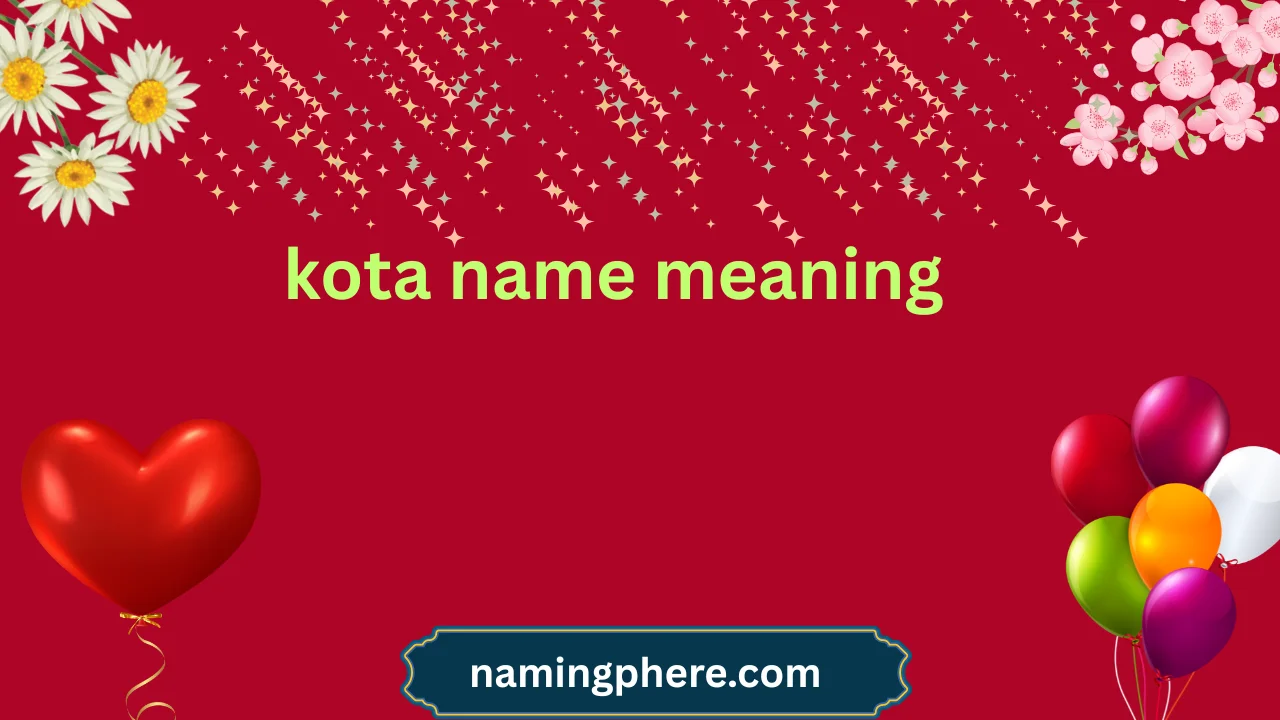 kota name meaning