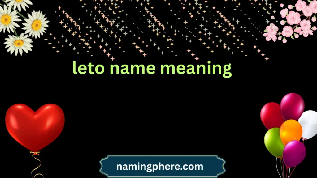 leto name meaning