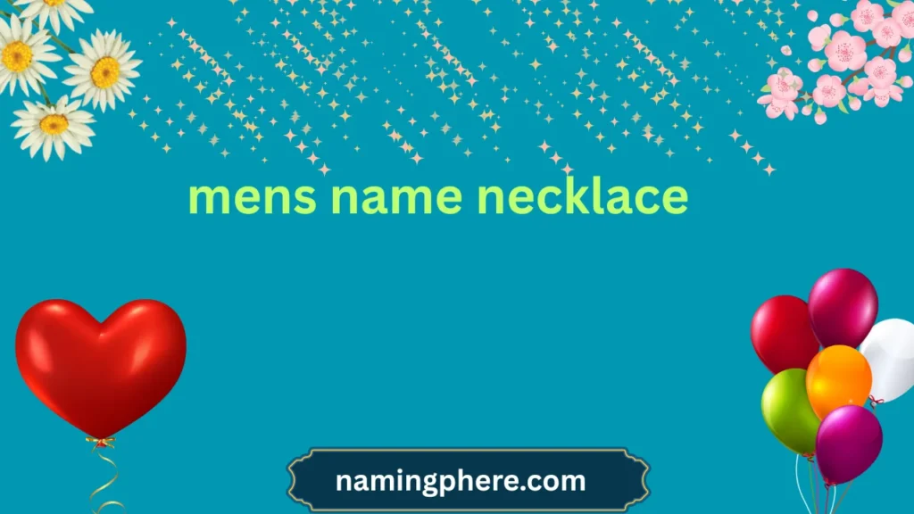 mens name necklace