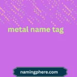 metal name tag
