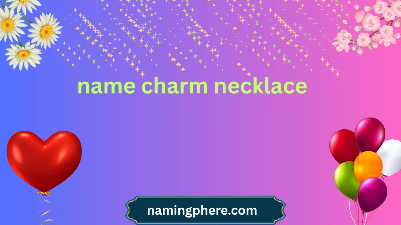 name charm necklace