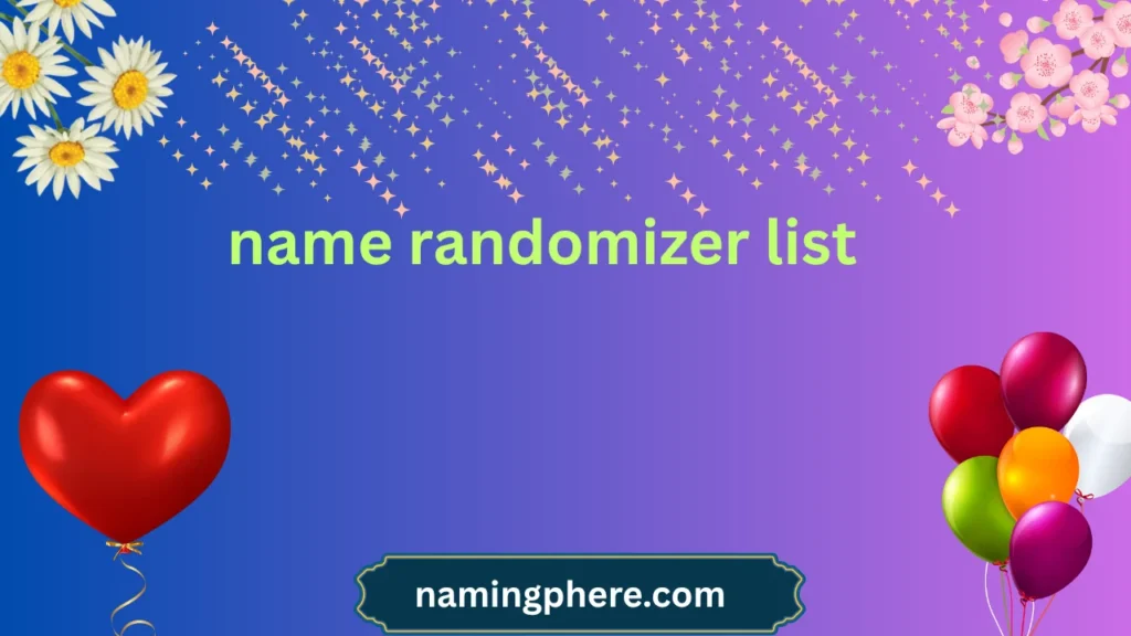 name randomizer list