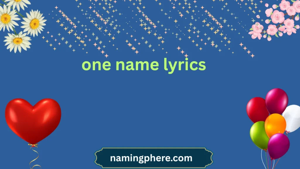 one name lyrics