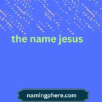 the name jesus