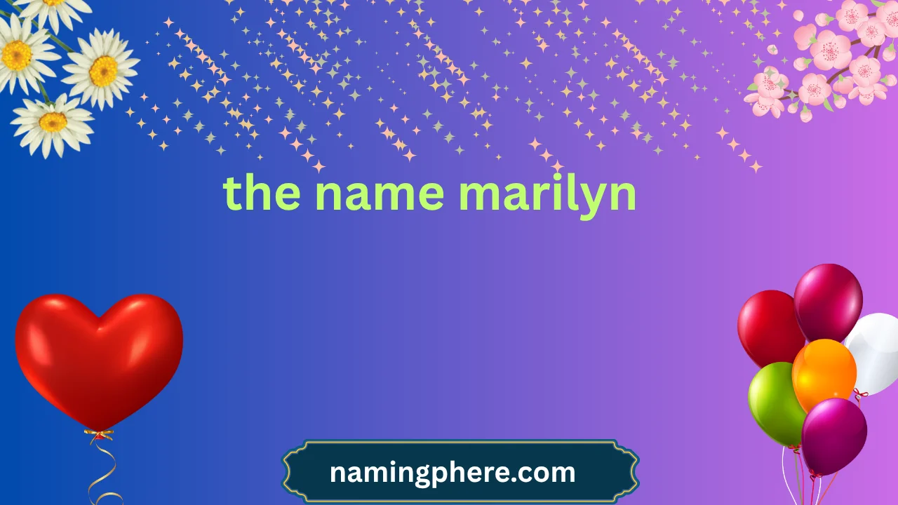 the name marilyn