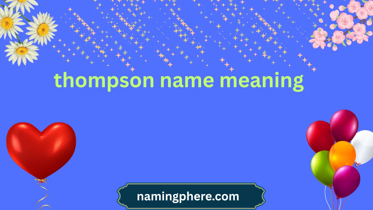 thompson name meaning