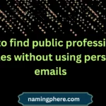 how to find public professional profiles without using personal emails