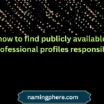 how to find publicly available professional profiles responsibly
