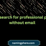 how to search for professional profiles without email