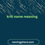 kriti name meaning