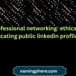 professional networking: ethically locating public linkedin profiles