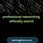 professional networking ethically search